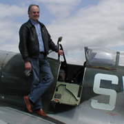 Clive at play with beloved Spitfire